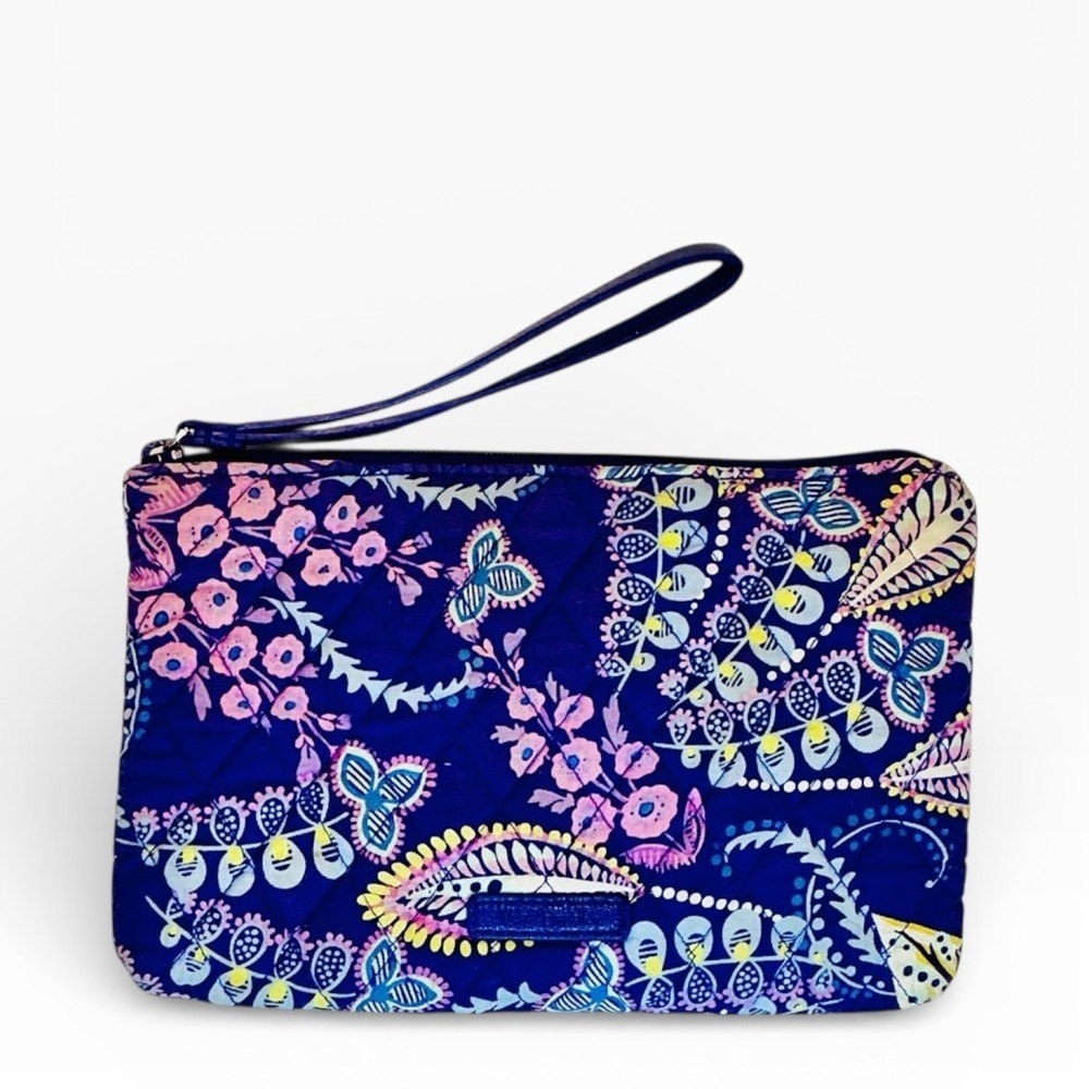 Vera Bradley Lavender Floral Wristlet in Blue Tropics Tapestry Print - Purple